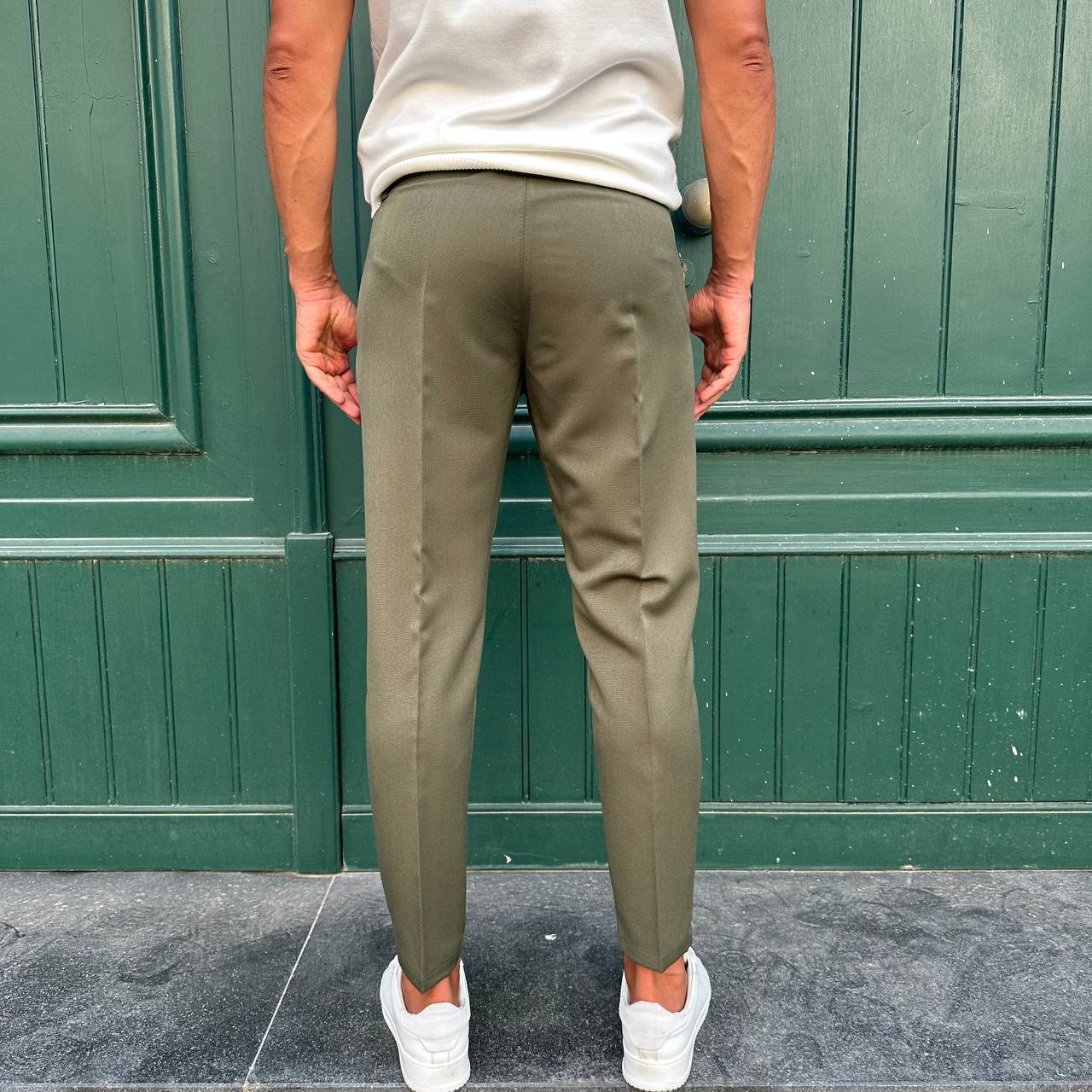 Pantalone capri verde