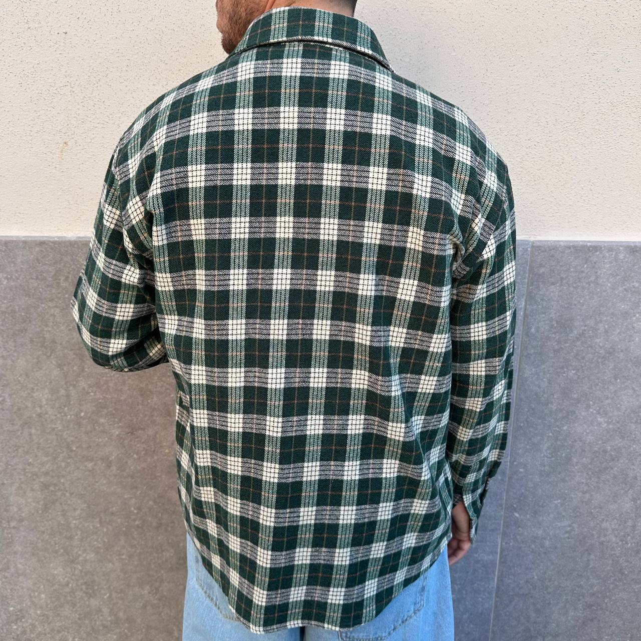 Camicia in flanella verde