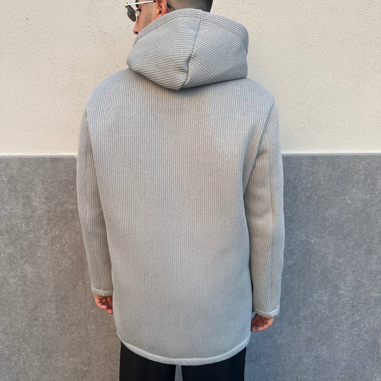 Cappotto Con Cappuccio Grigio