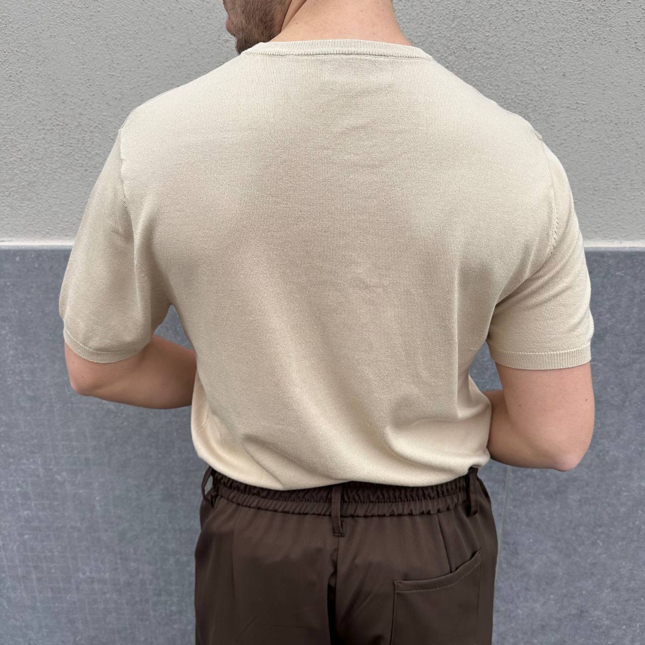 Maglia in filo beige