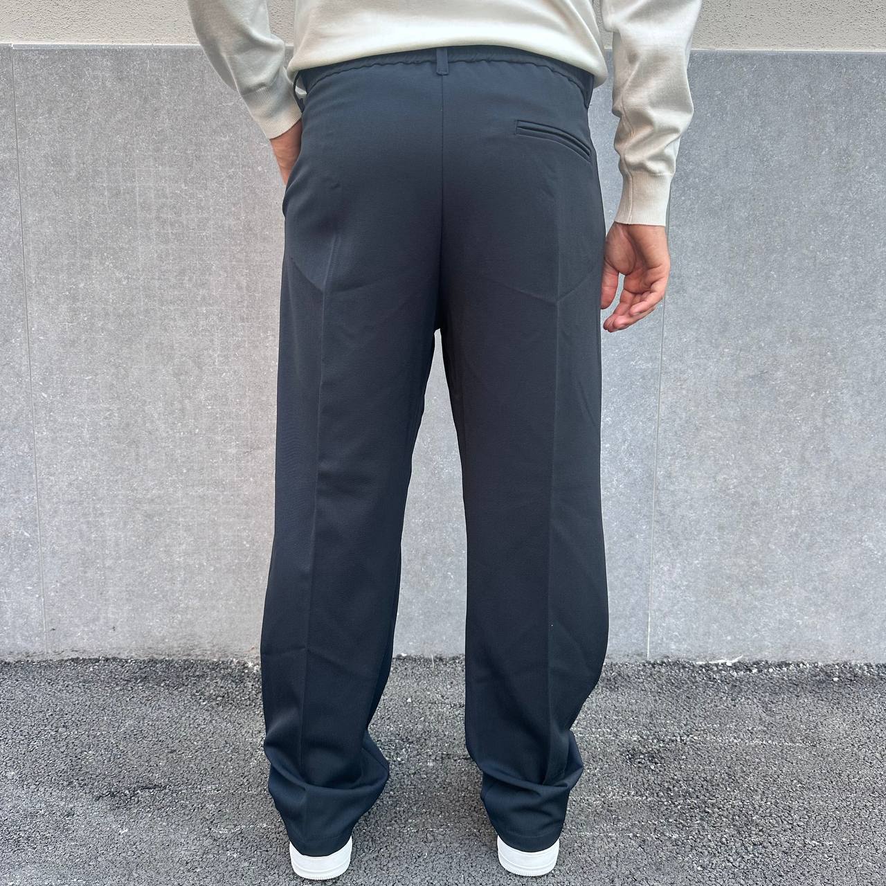 Pantalone palazzo blu navy