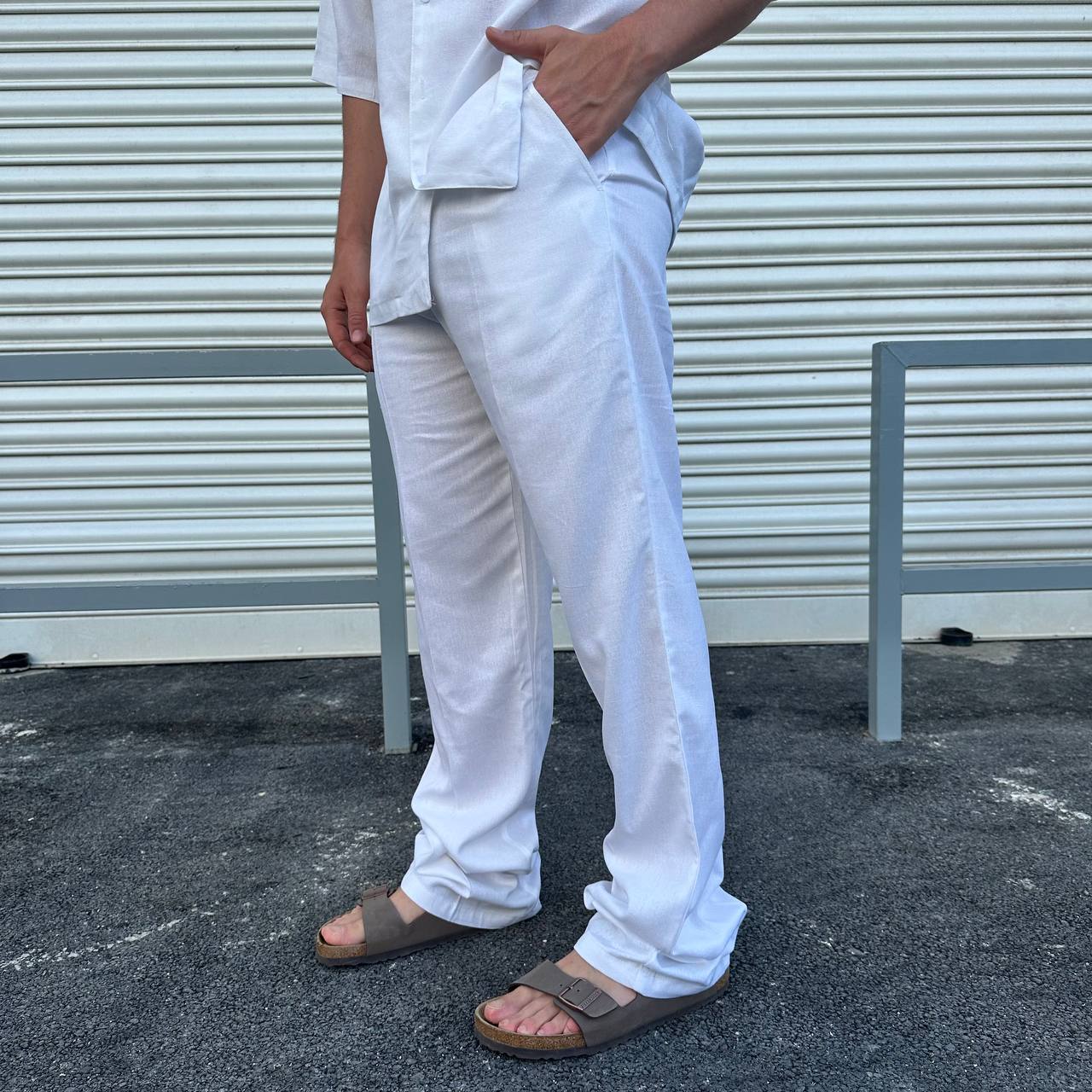 Coord.In Misto Lino bianco