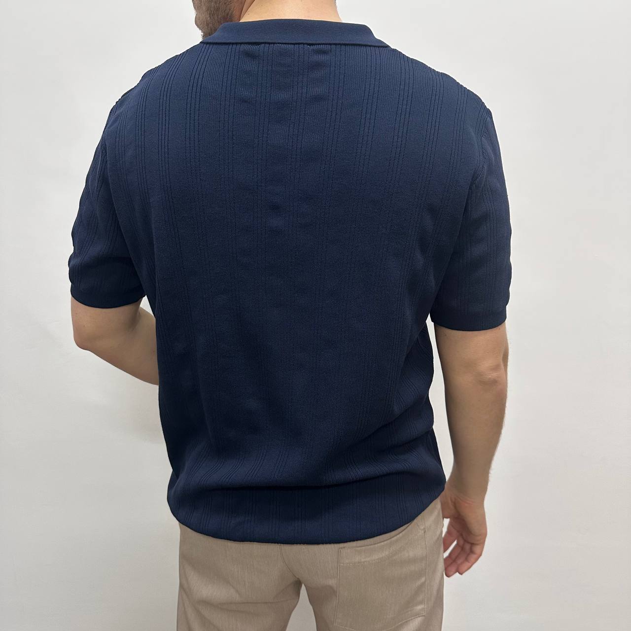 Polo trecciata Blu