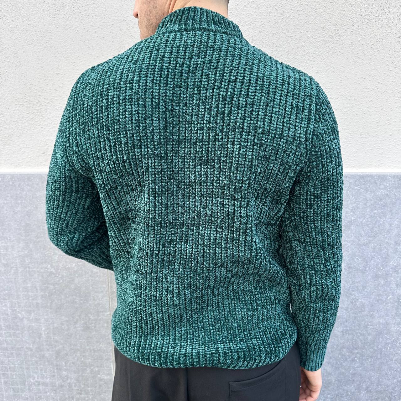 Mezzocollo in ciniglia verde