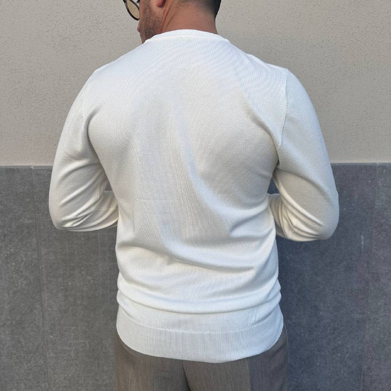 Pullover girocollo bianco