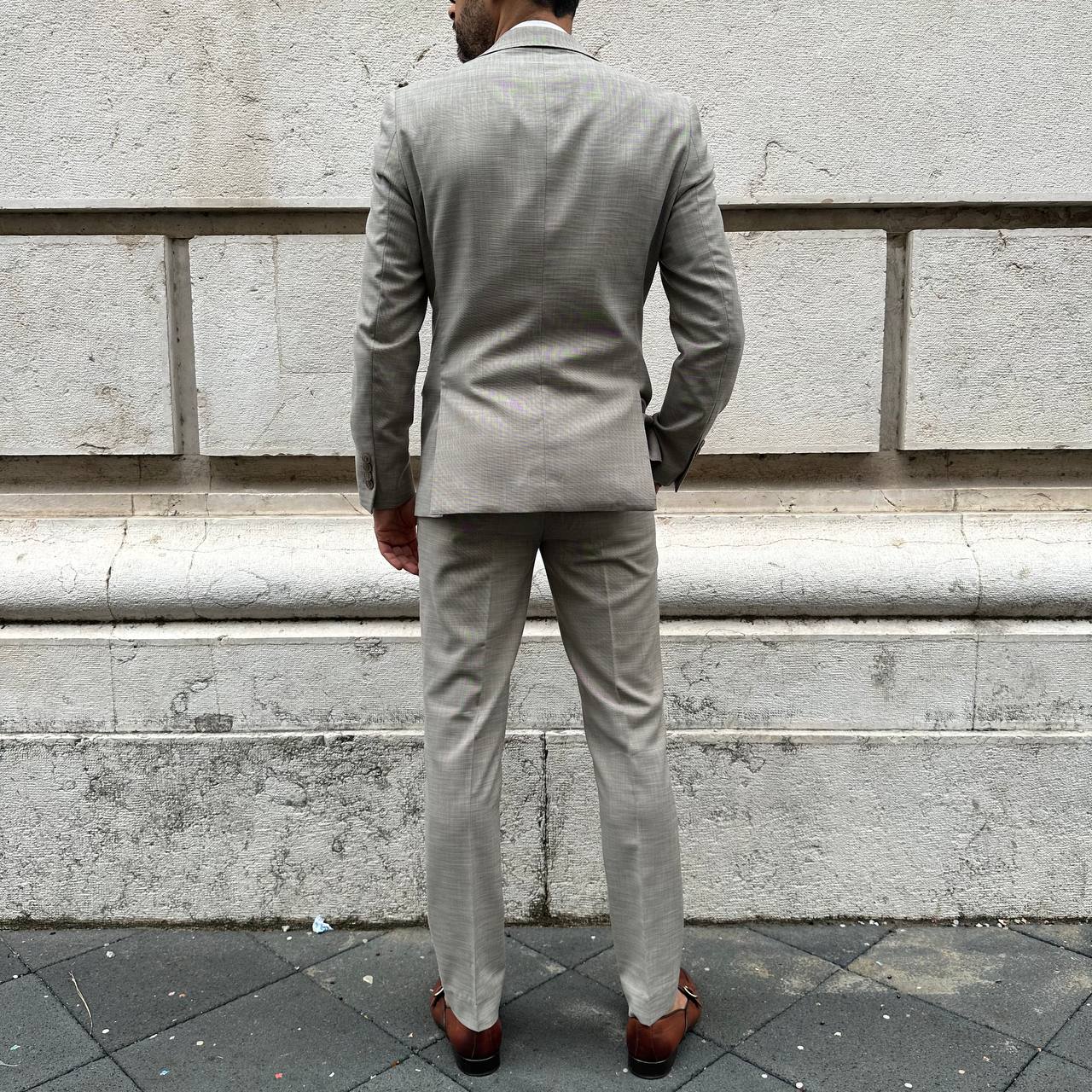 Abito sartoriale beige