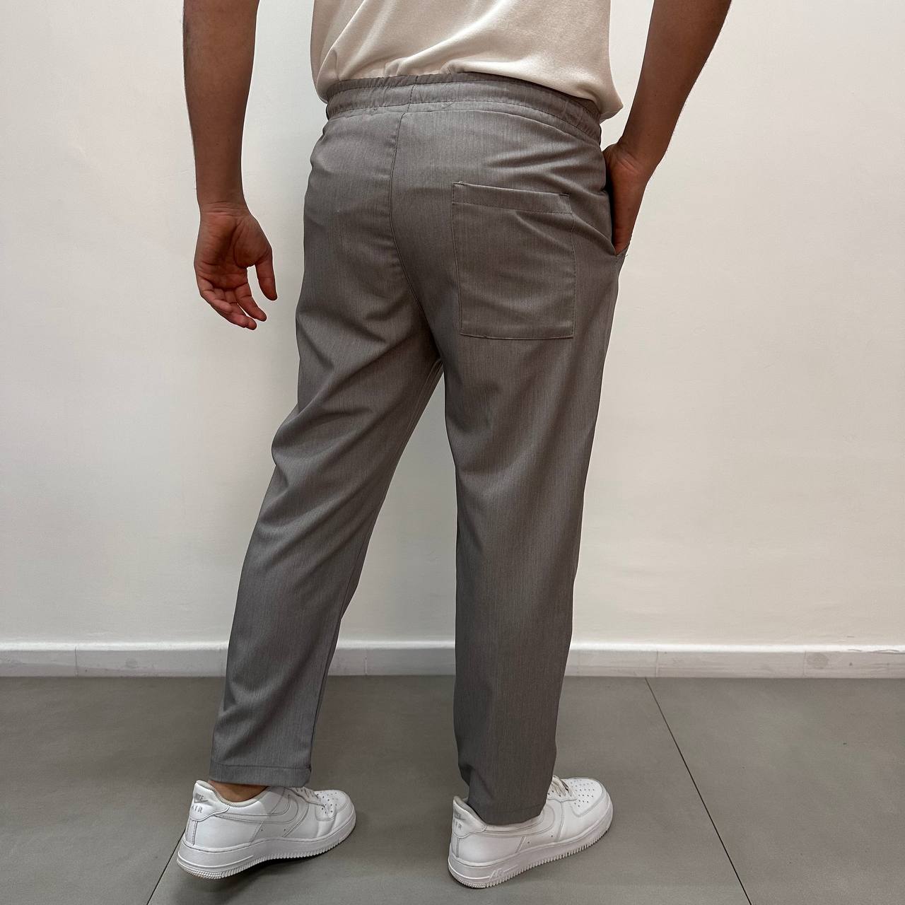 Pantalone japane elastico grigio