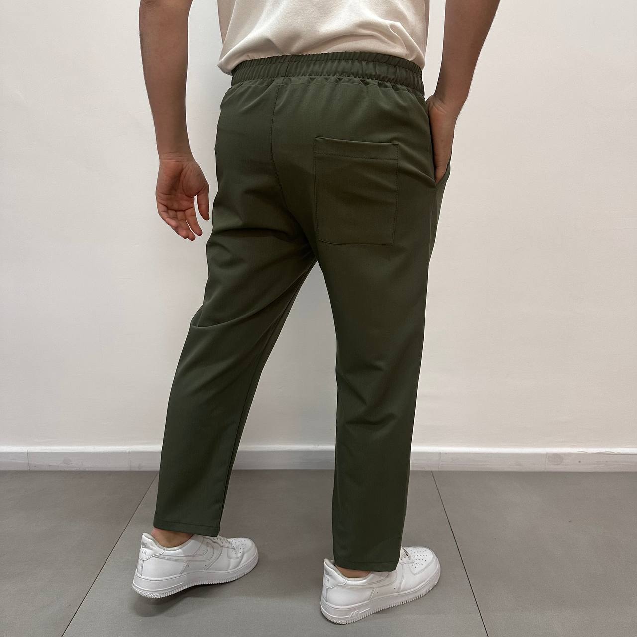 Pantalone japane elastico verde