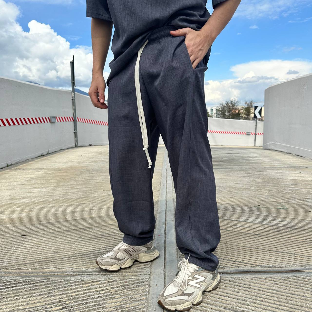 Coordinato Polo Zip Piombo