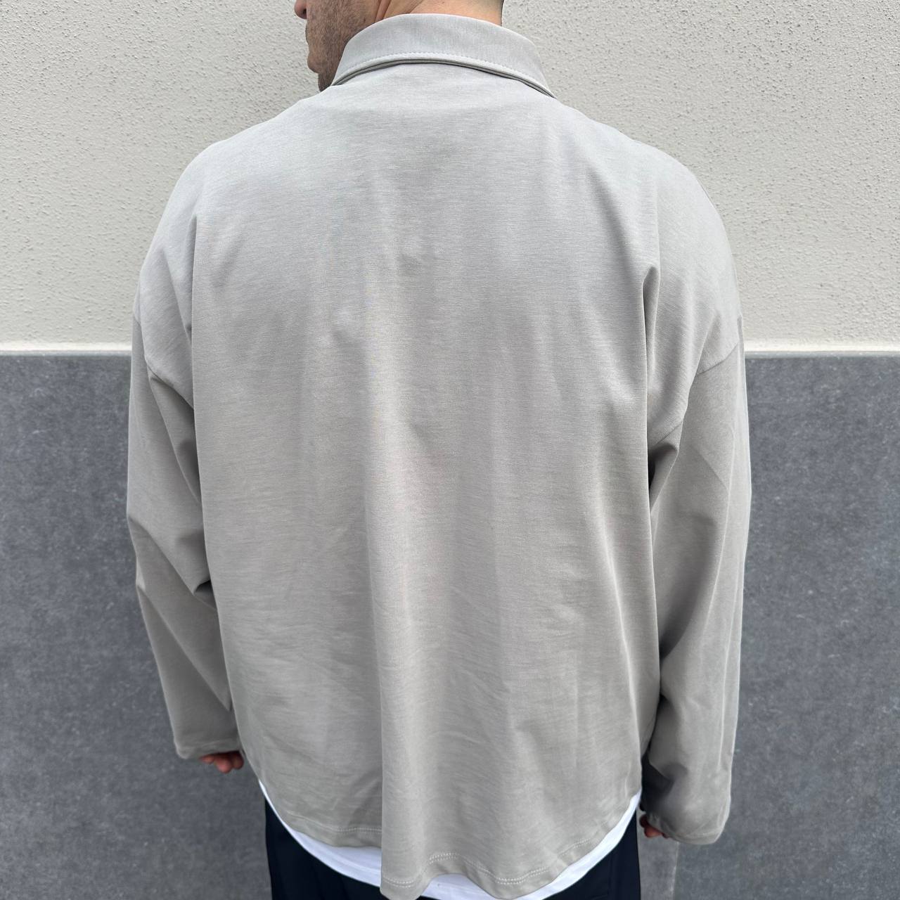 Polo Boxy Sleeve Grigia