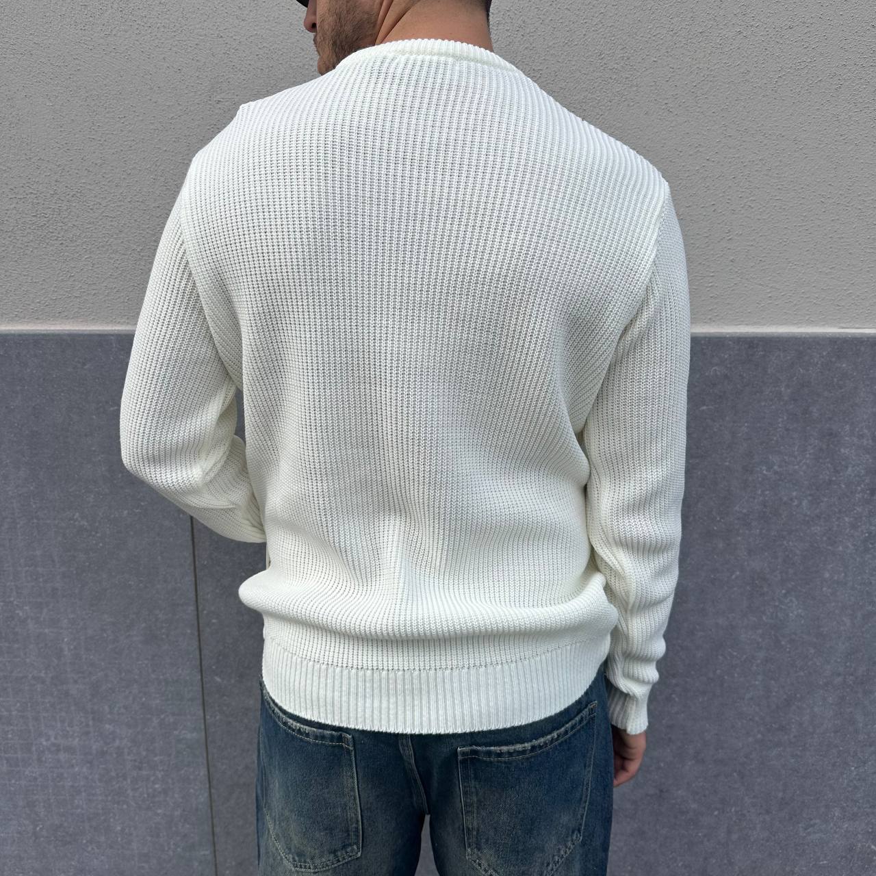 Maglione casual bianco