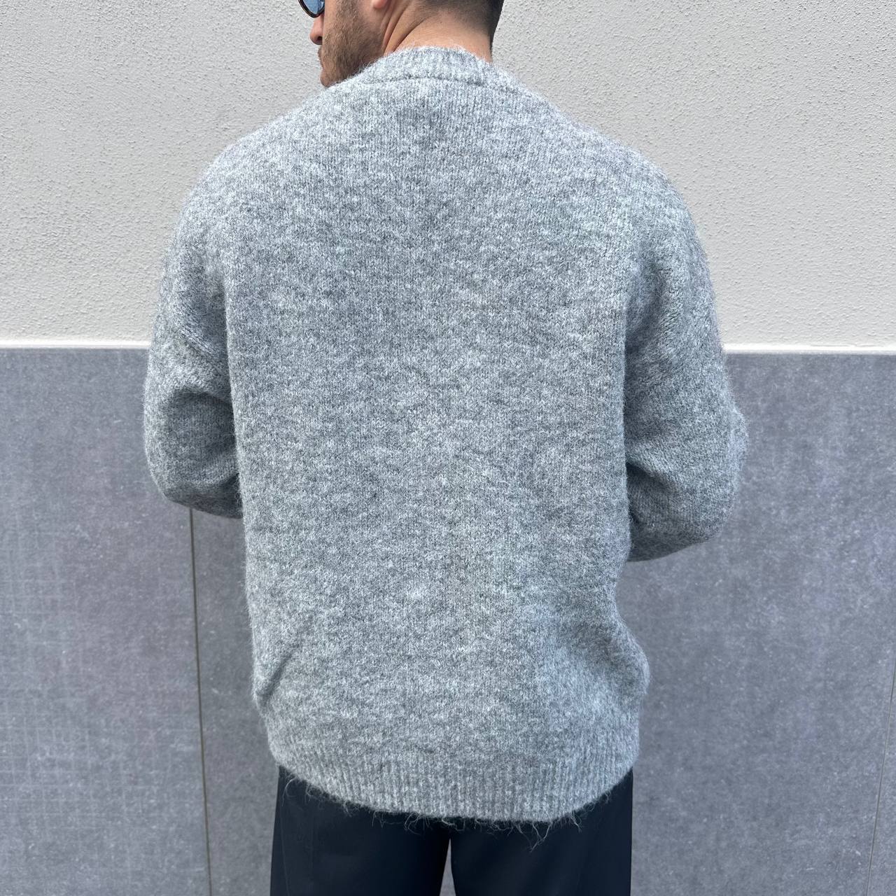 Cardigan teddy grigio