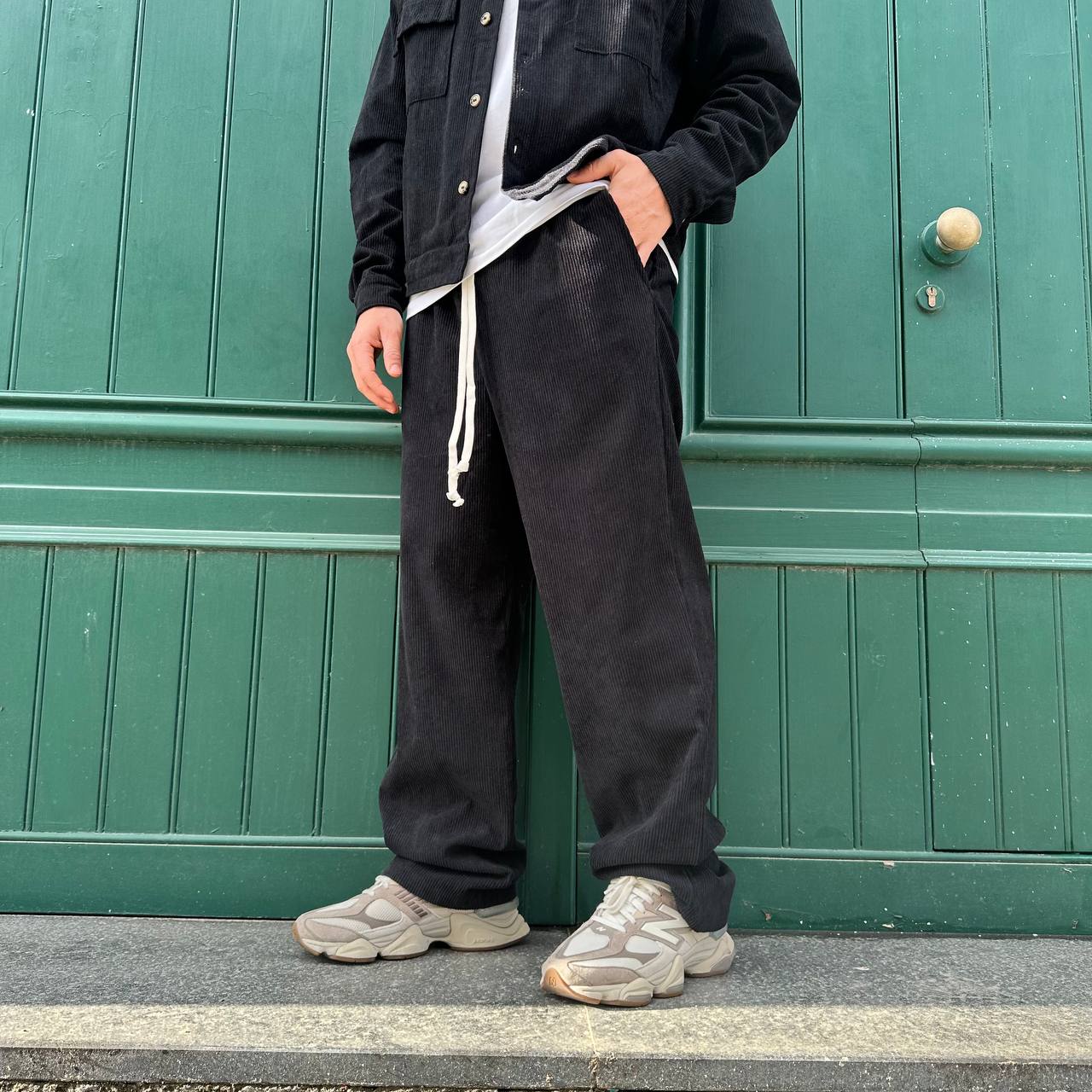 Coord.in velluto nero