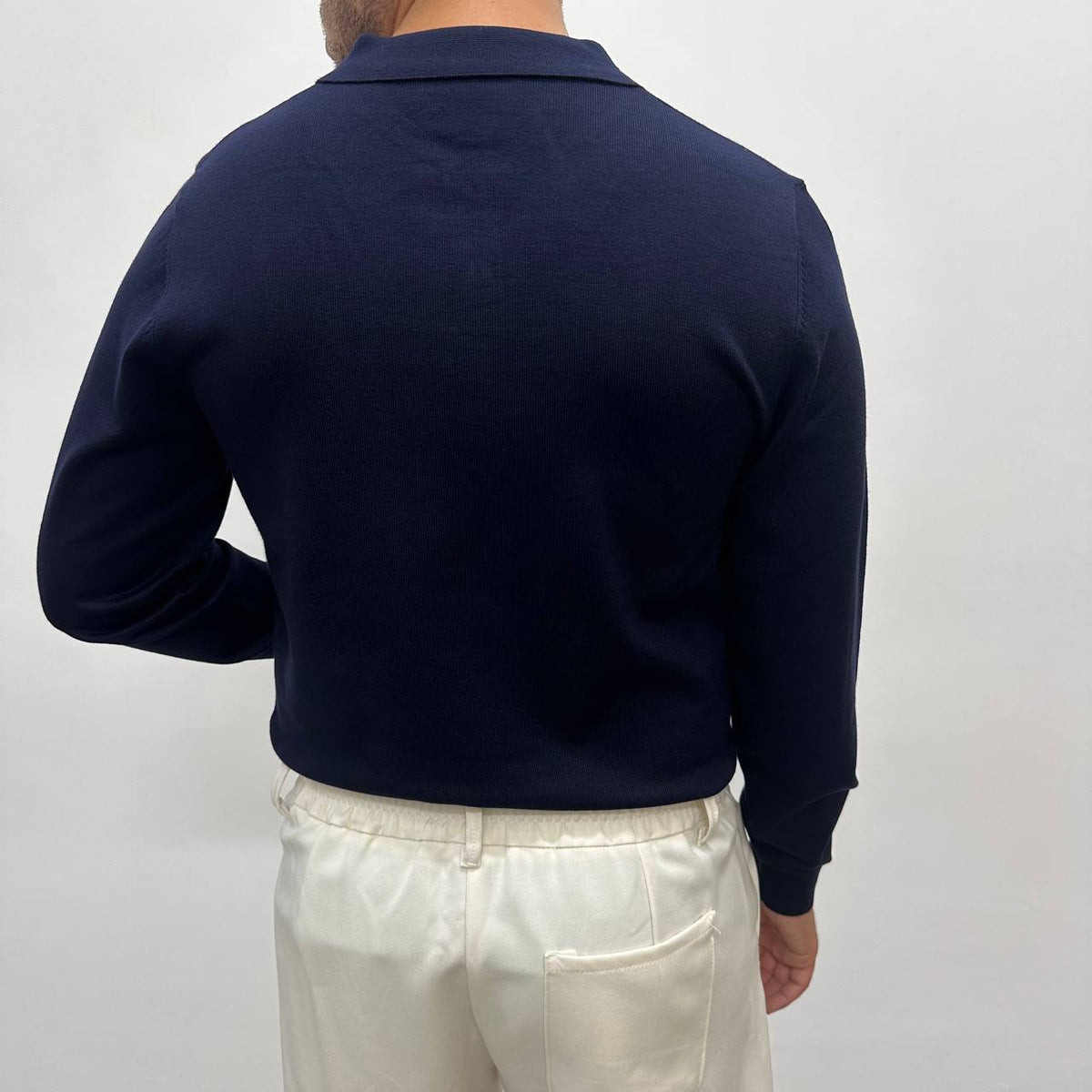 Polo in caldo cotone blu