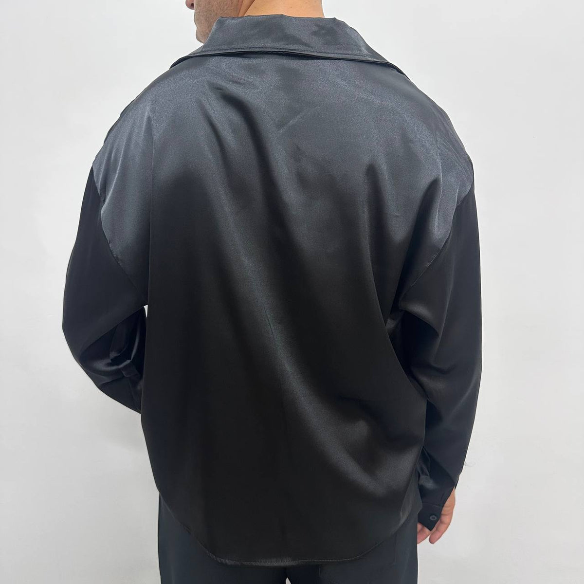 CAMICIA SATIN NERA