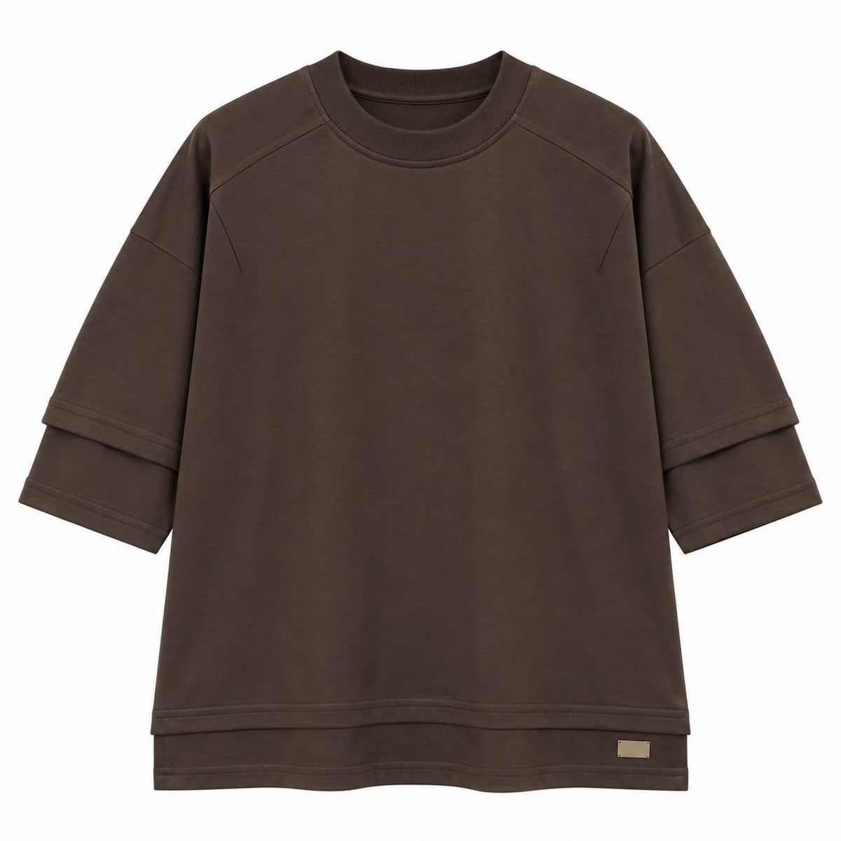 DOUBLE SHIRT MARRONE