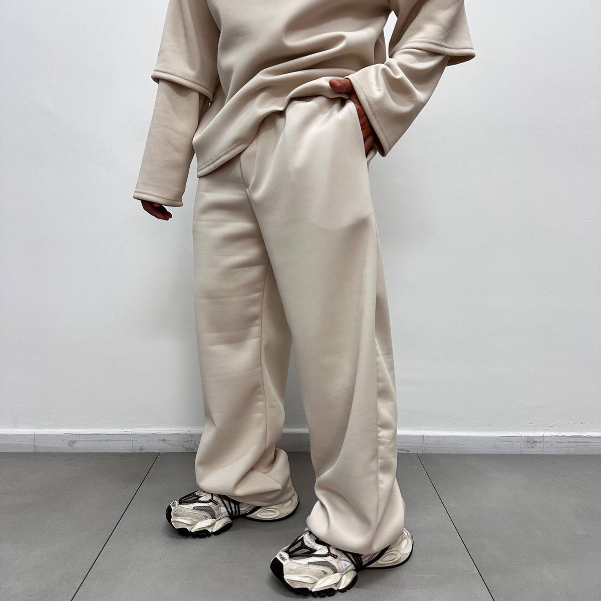 TRACKSUIT SCUBA PIQUE' BEIGE