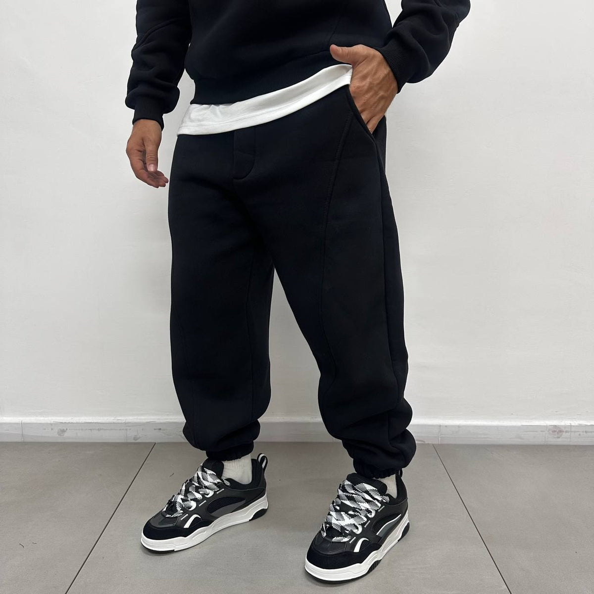 Tuta mezza zip just new nera