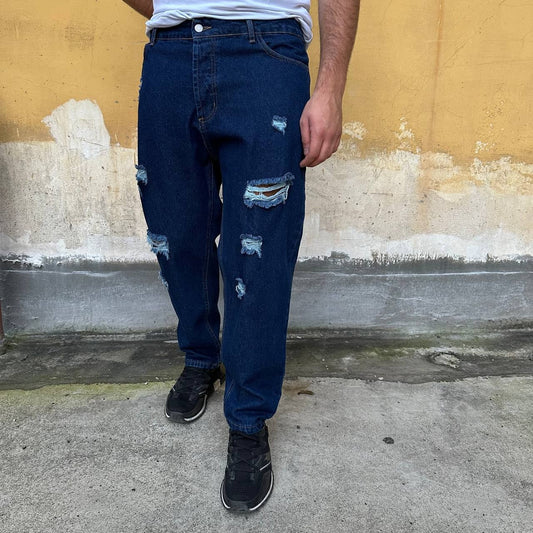 Jeans Max Blu Rotture