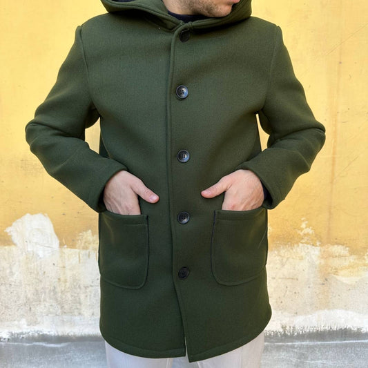 Cappotto Con Cappuccio verde