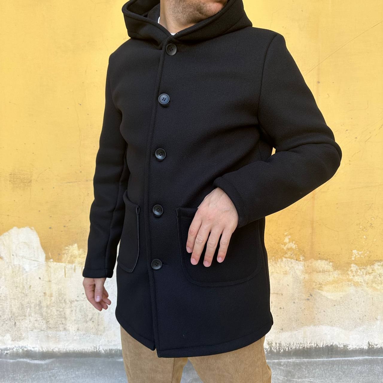 Cappotto Con Cappuccio nero