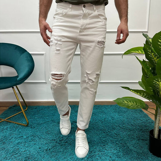 Jeans lavaggio white