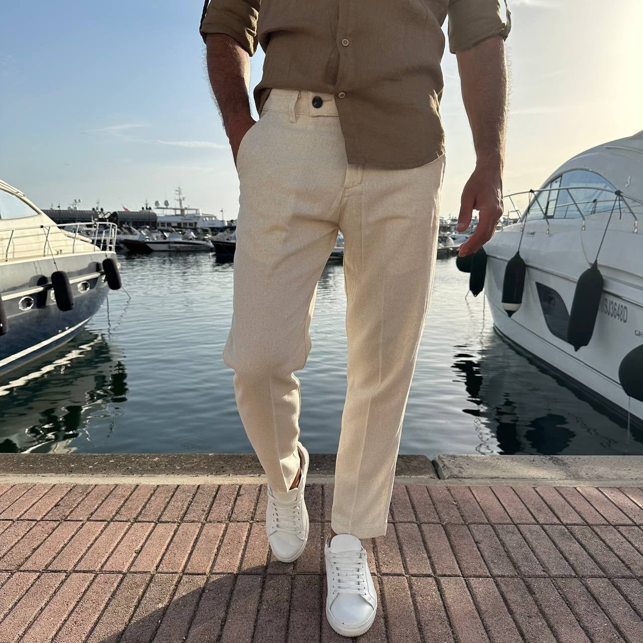 Pantalone Capri In Lino