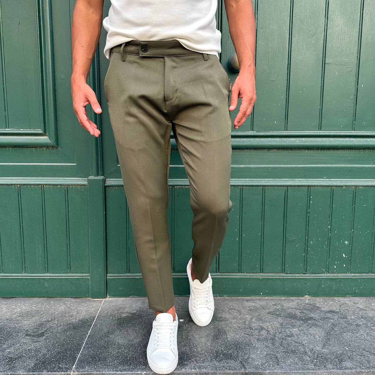 Pantalone capri verde