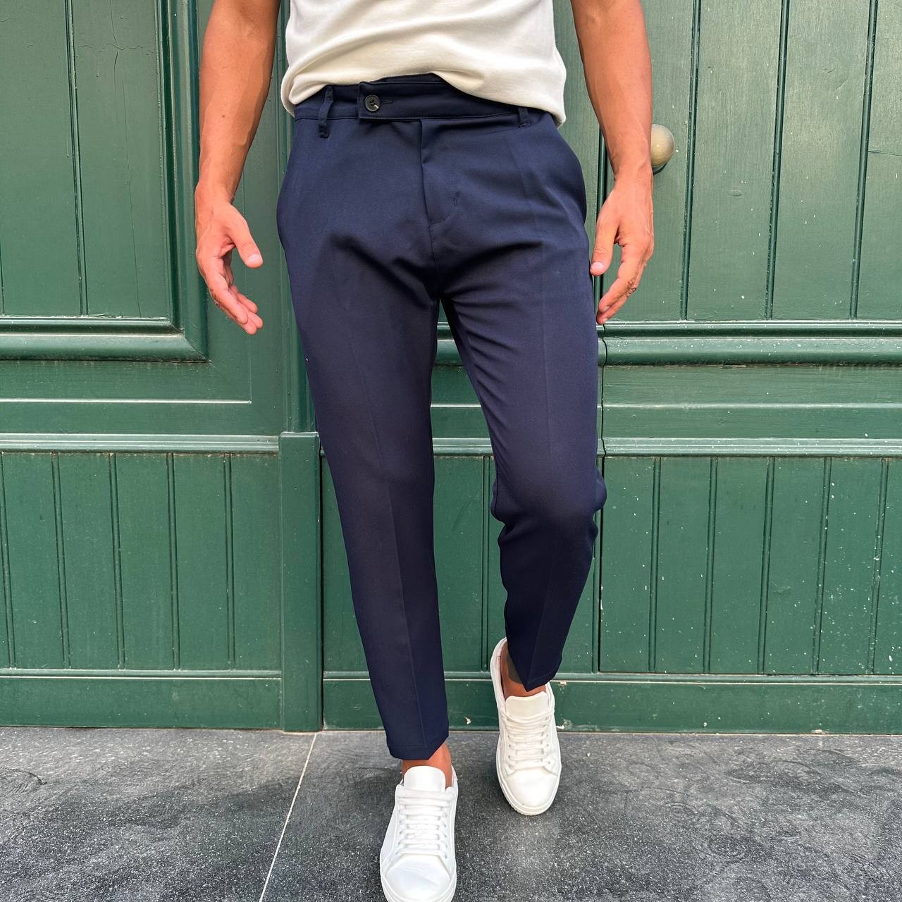 Pantalone capri blu