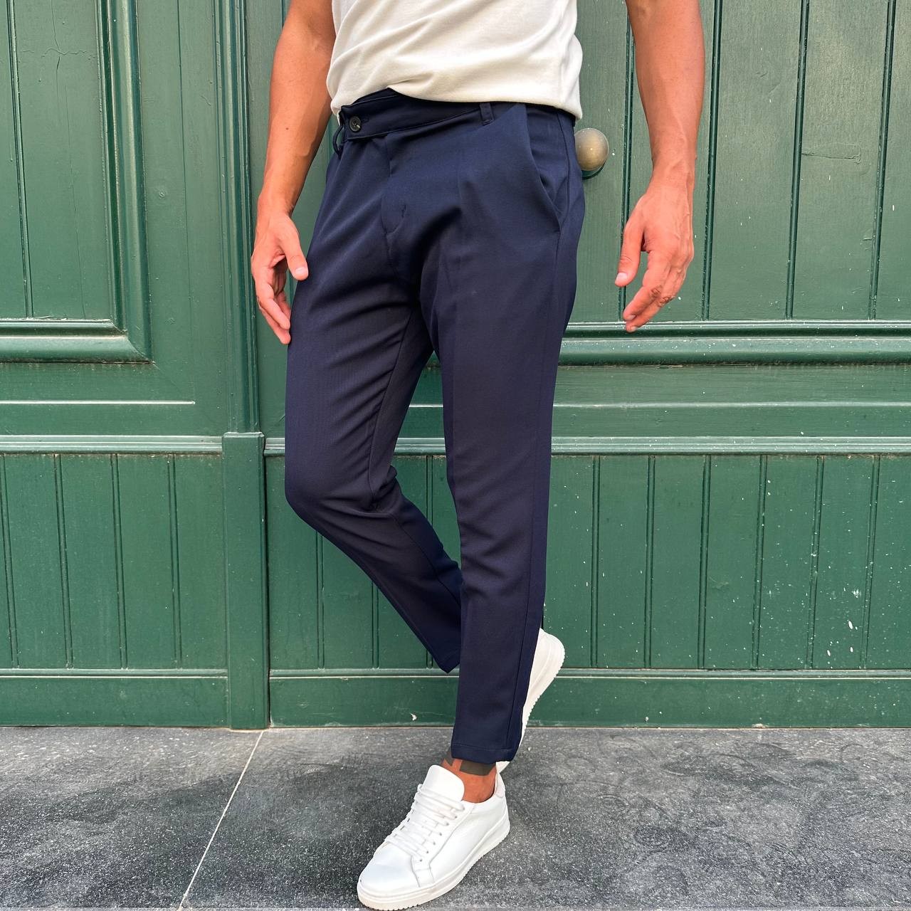 Pantalone capri blu