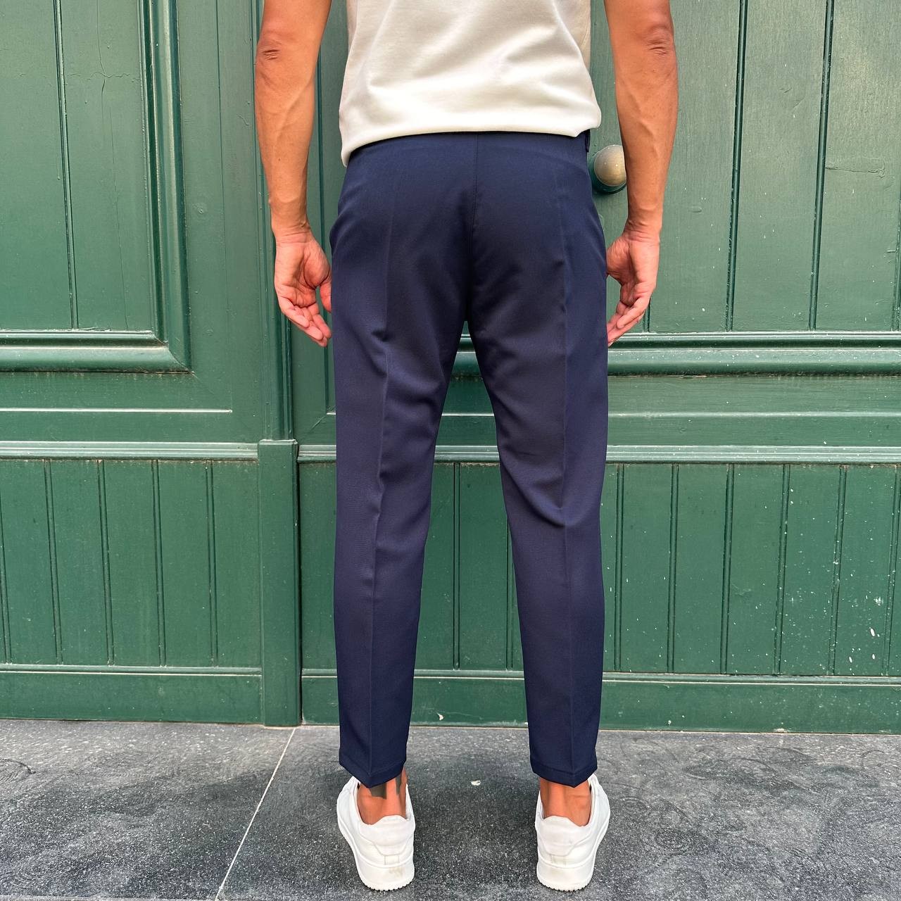 Pantalone capri blu