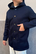 Cappotto Con Cappuccio Blu