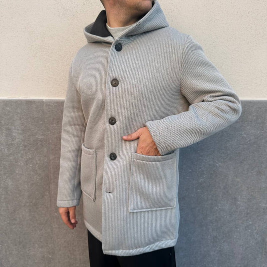 Cappotto Con Cappuccio Grigio