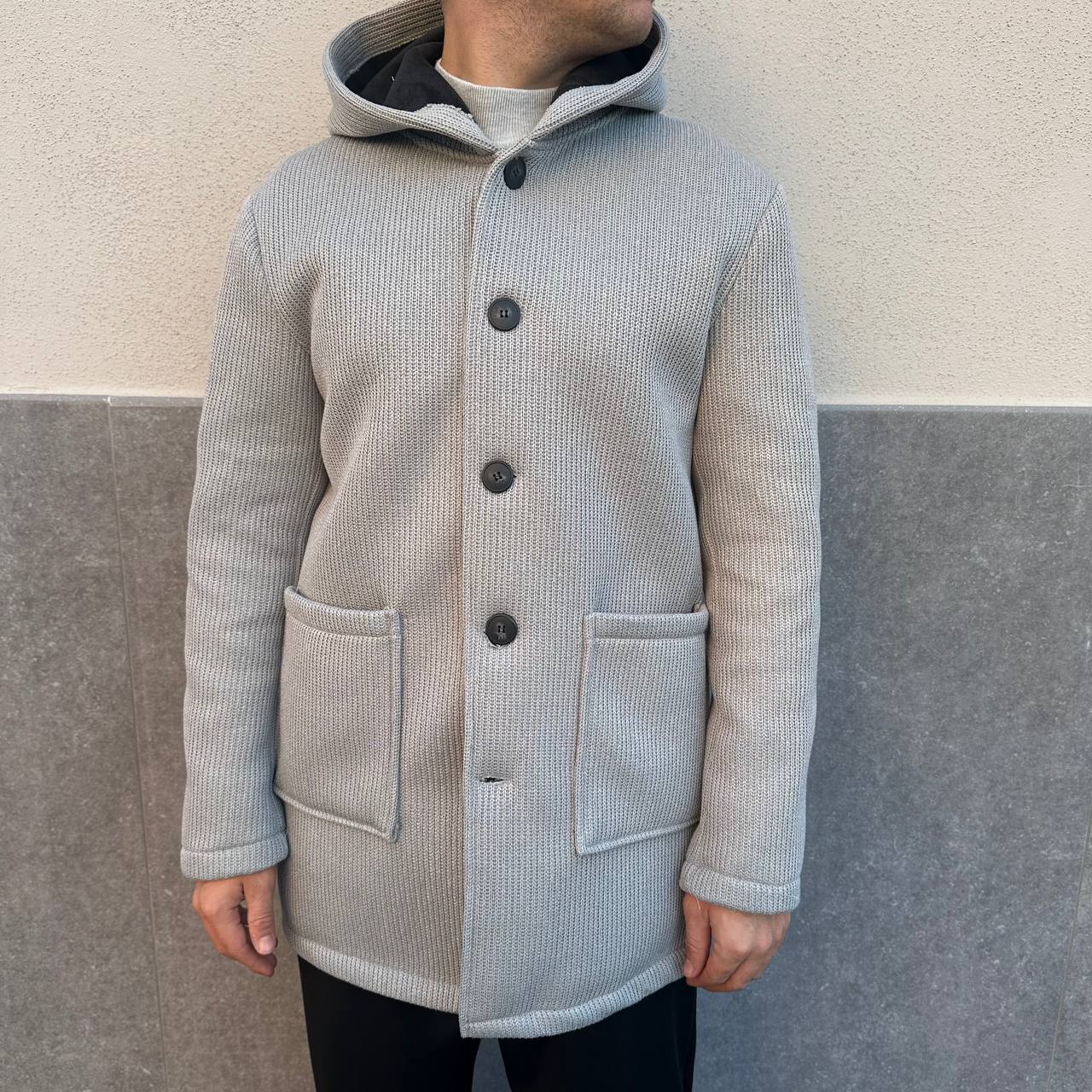 Cappotto Con Cappuccio Grigio