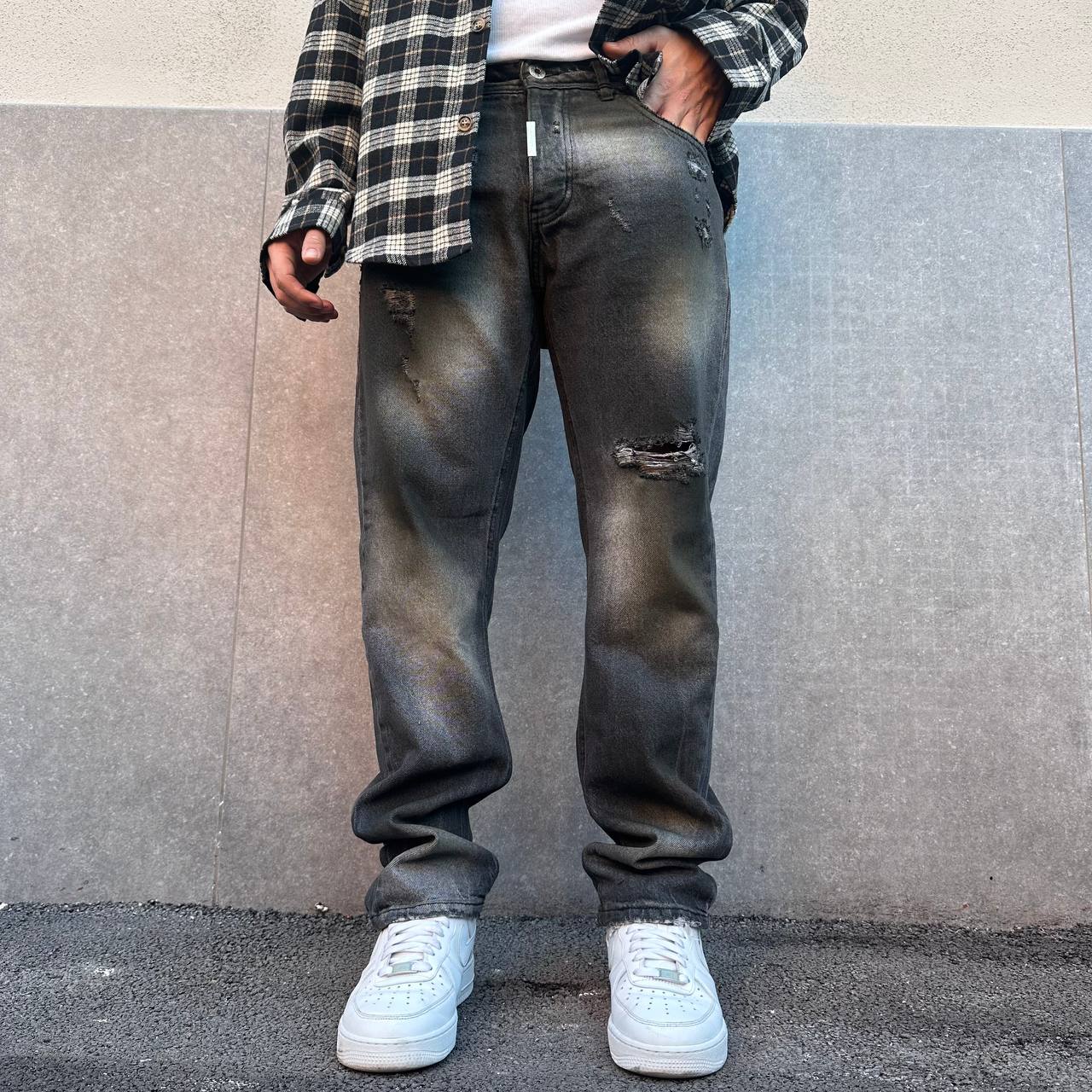 Jeans Spider Effect Black