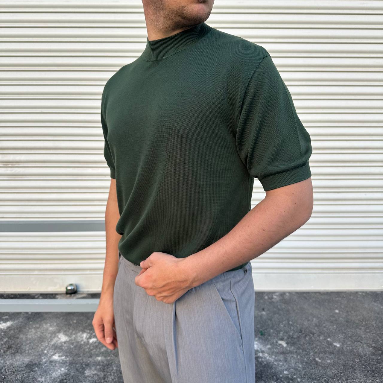 Maglia mezzocollo verde