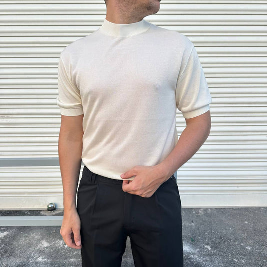 Maglia mezzocollo bianca