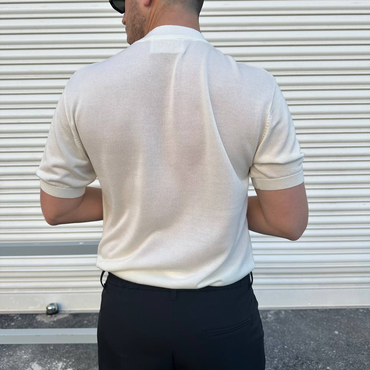 Maglia mezzocollo bianca