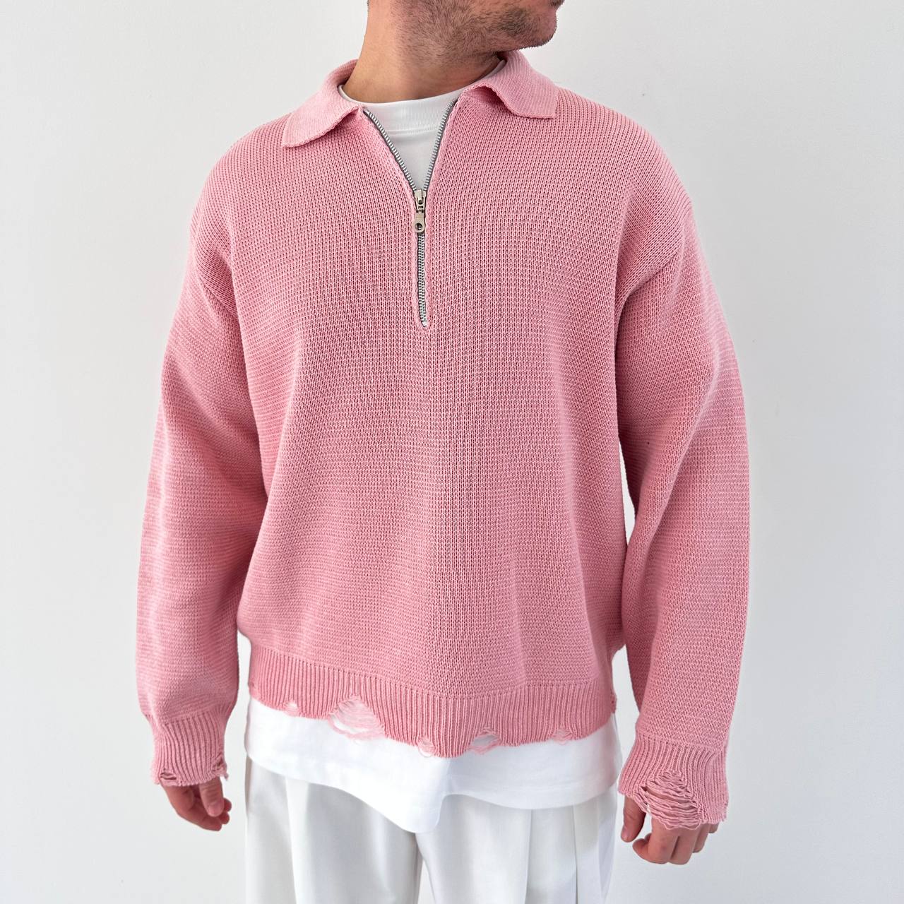Pull Polo Rosa