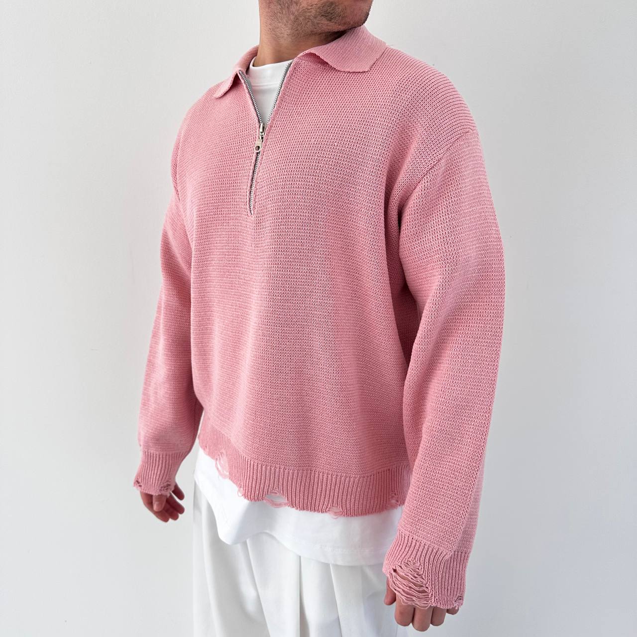 Pull Polo Rosa