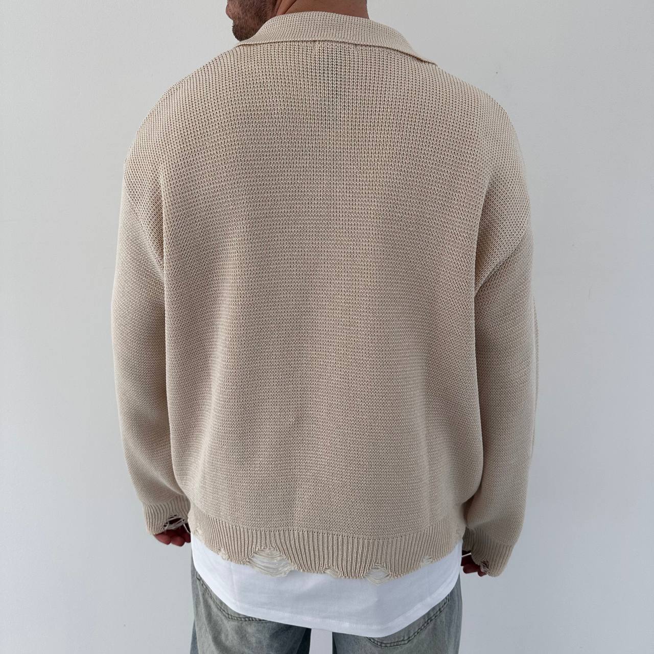 Pull Polo Beige