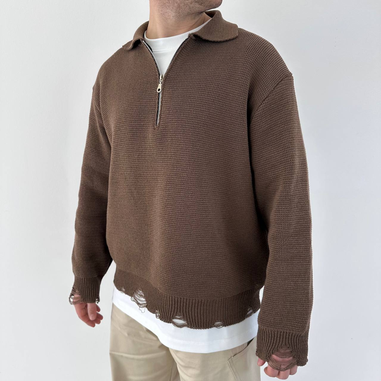 Pull Polo Marrone