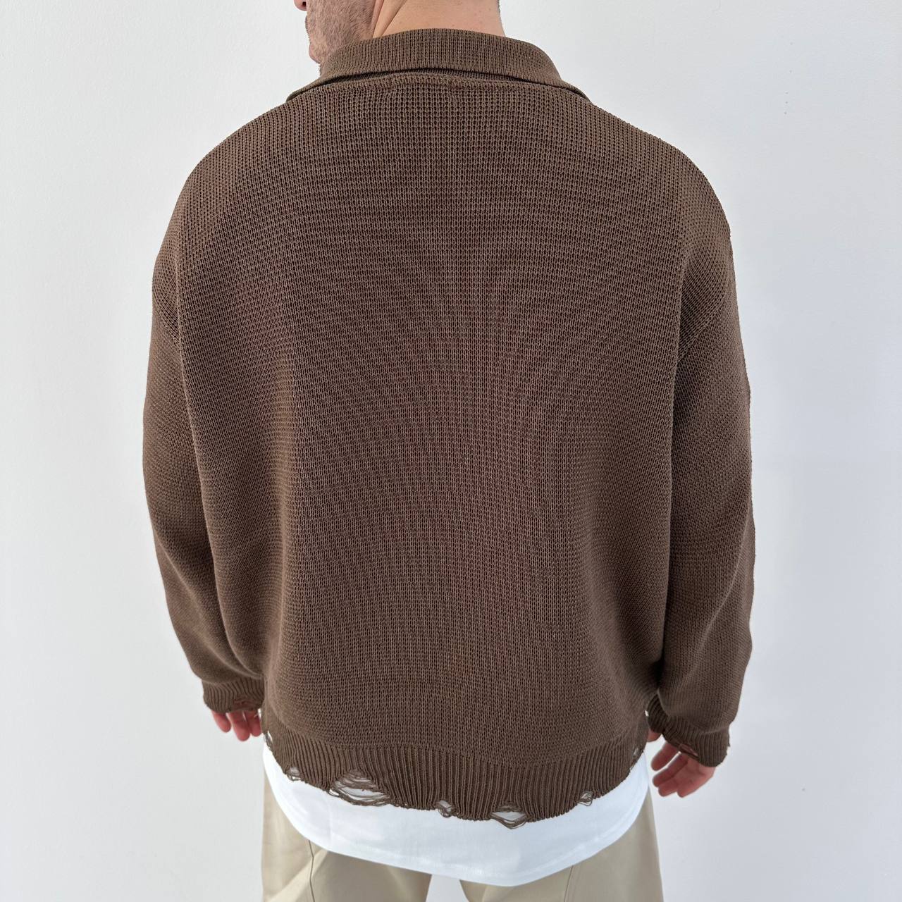 Pull Polo Marrone