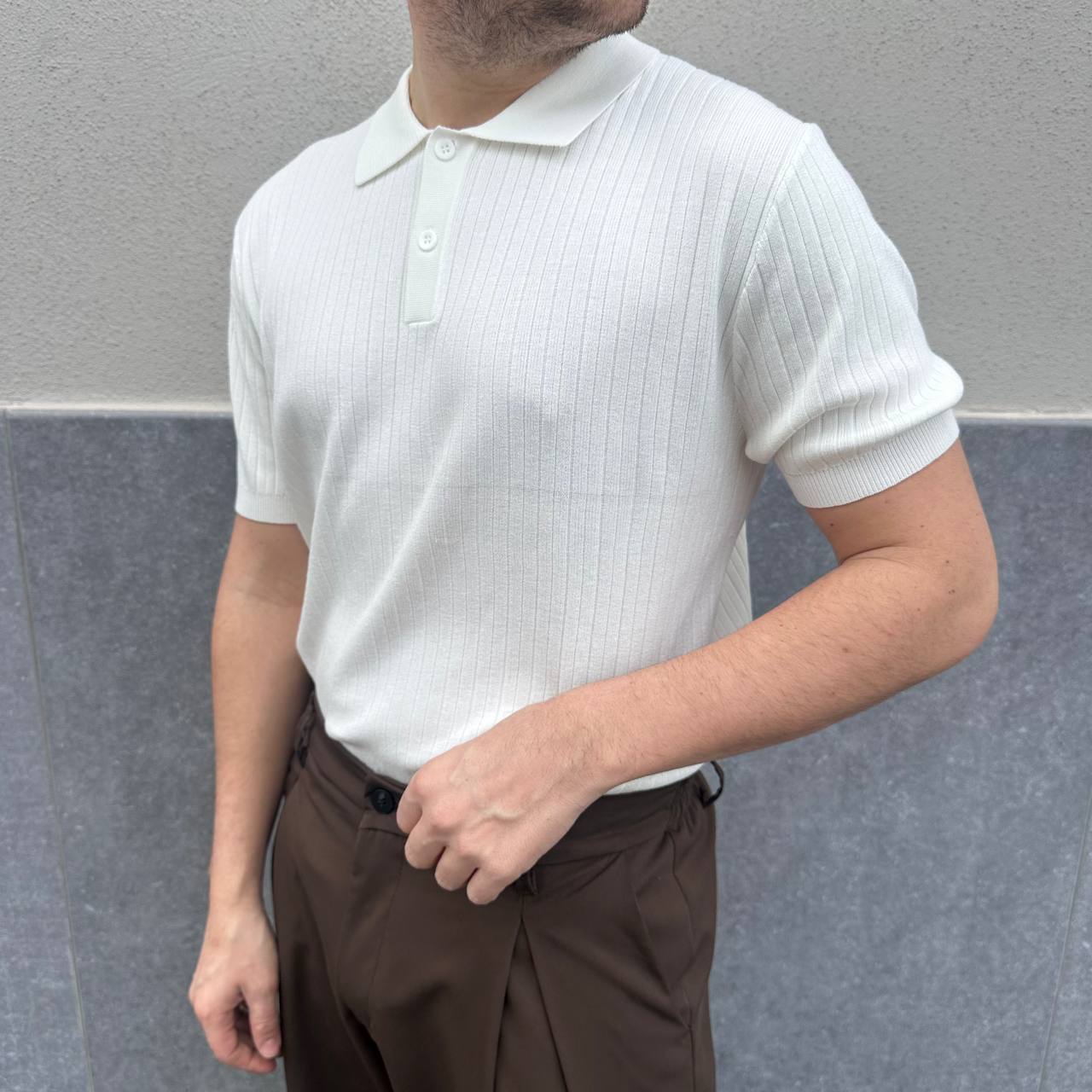 Polo Trecciata 2.0 Bianca