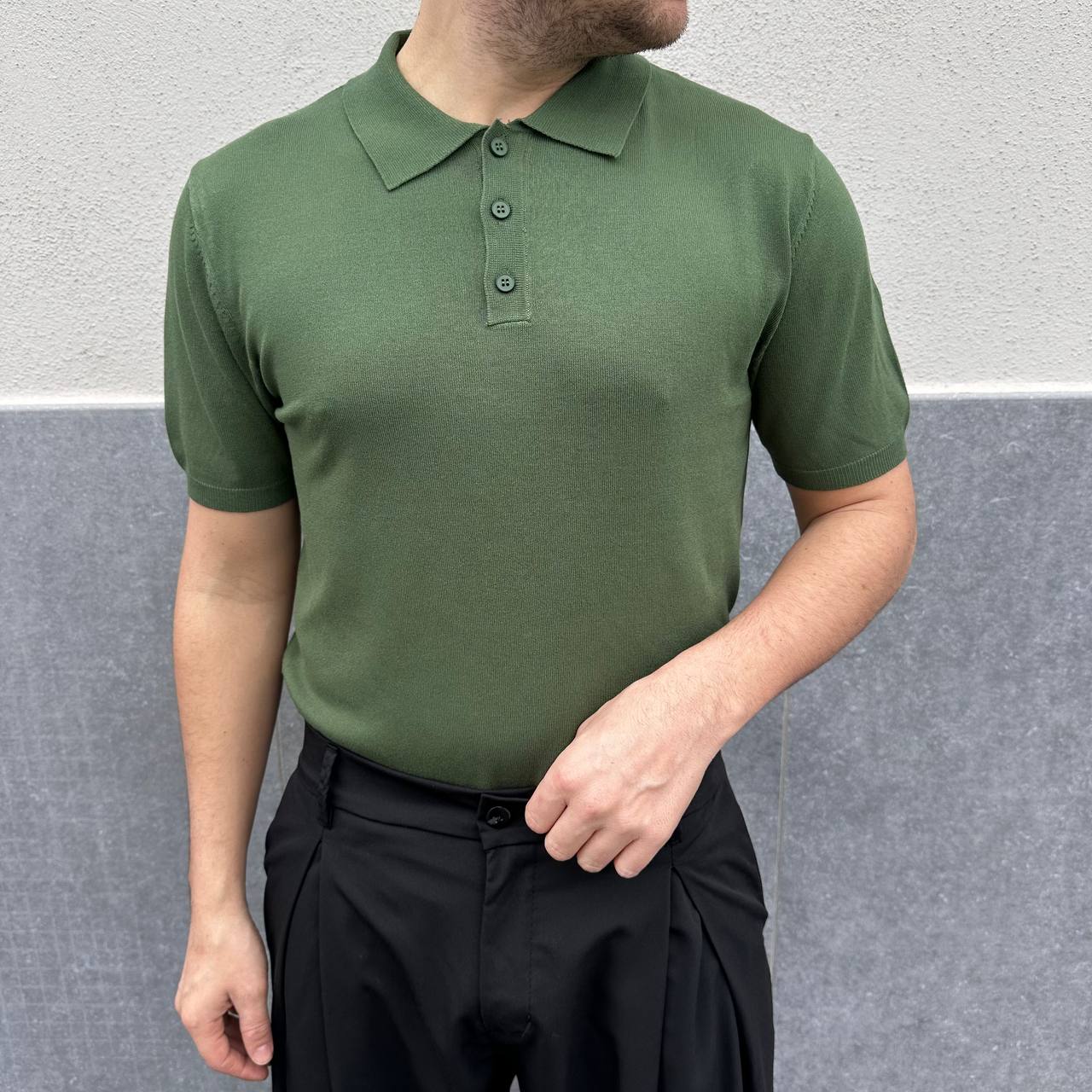 Polo in filo verde