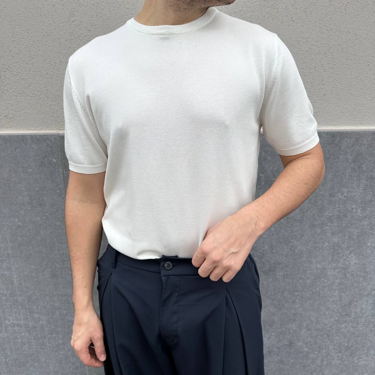 Maglia in filo bianca