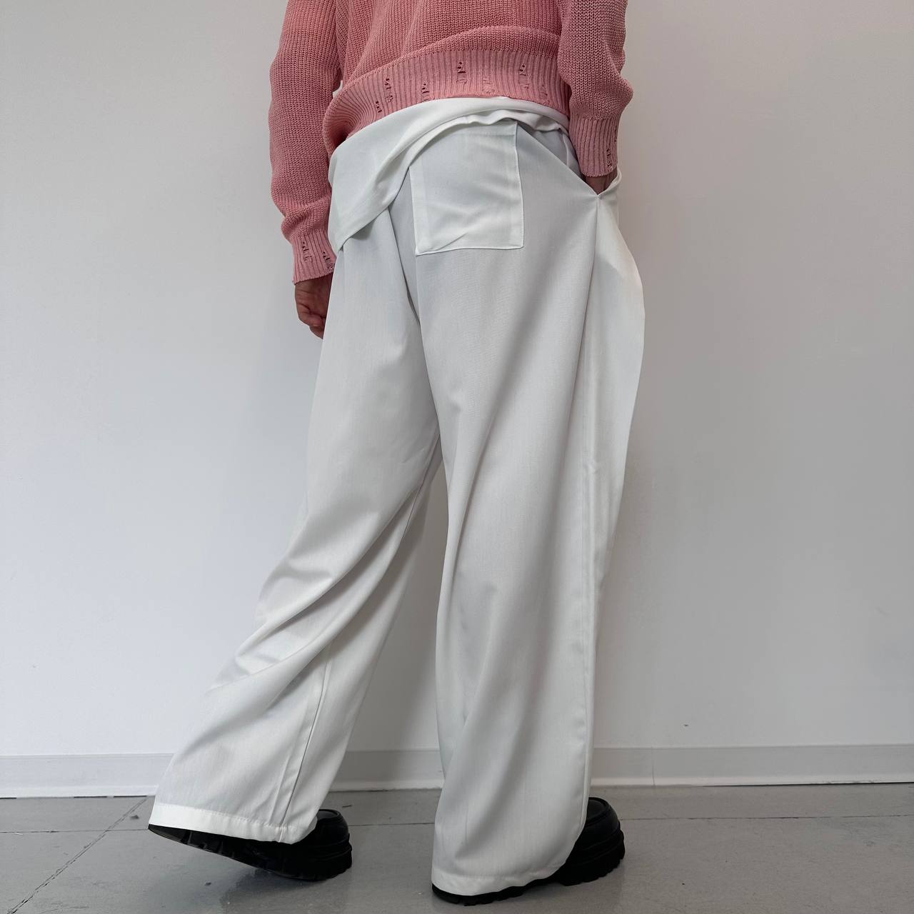 Pantalone Balloon Bianco