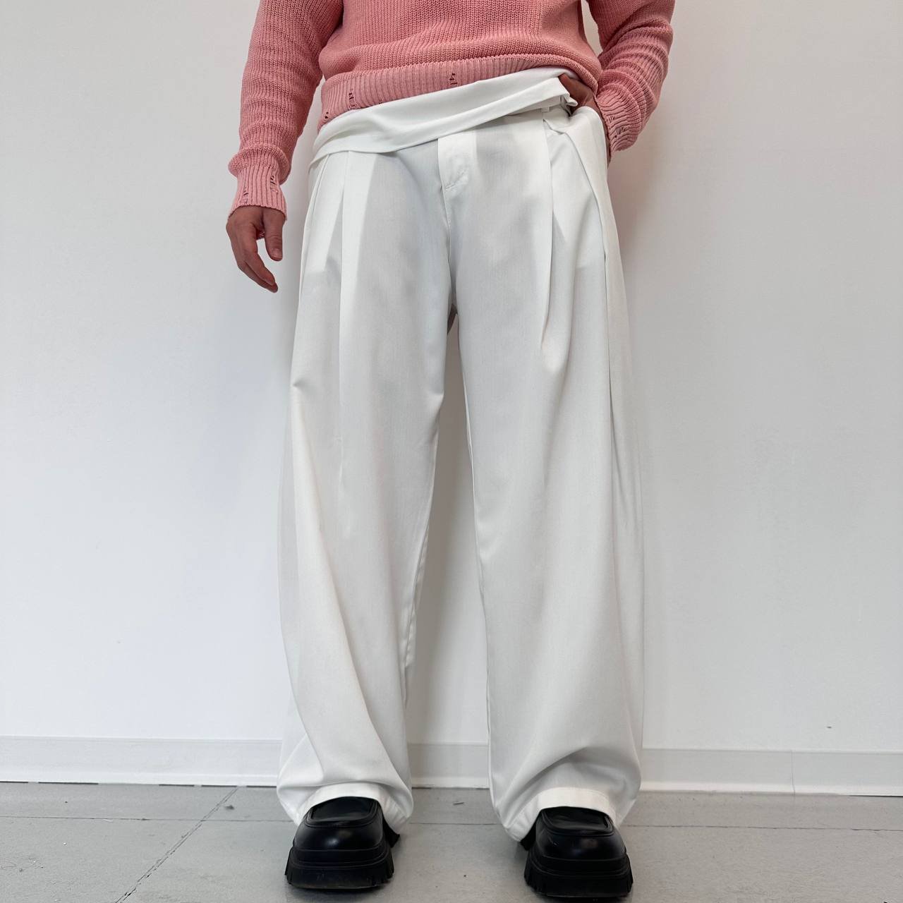 Pantalone Balloon Bianco