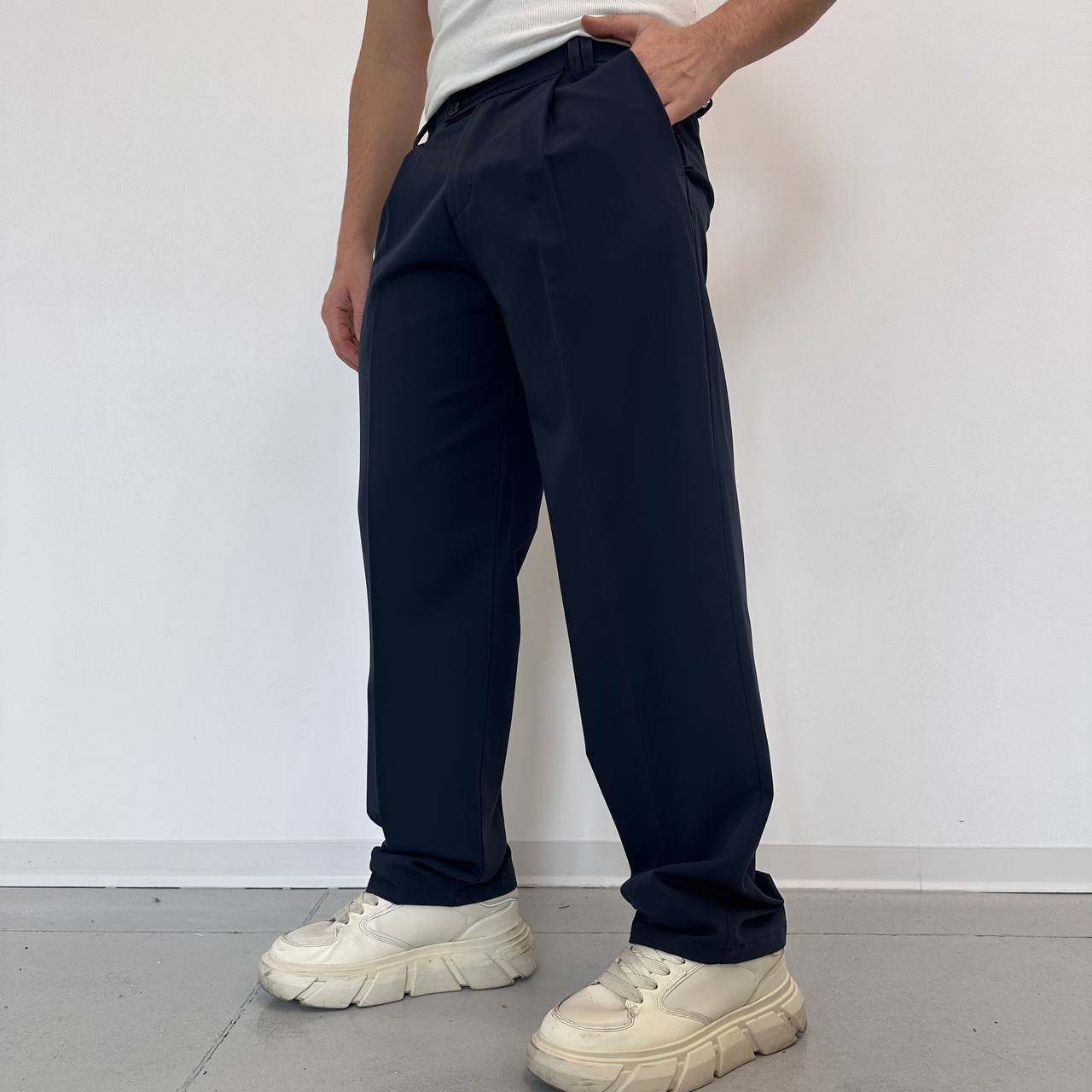 Pantalone palazzo blu