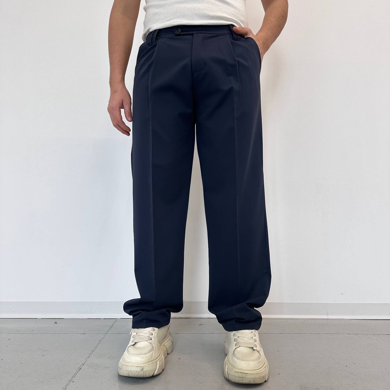 Pantalone palazzo blu
